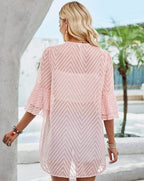 Lightweight Striped Kimono Cardigan