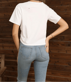 Womens Drawstring Side Asymmetrical T-shirt