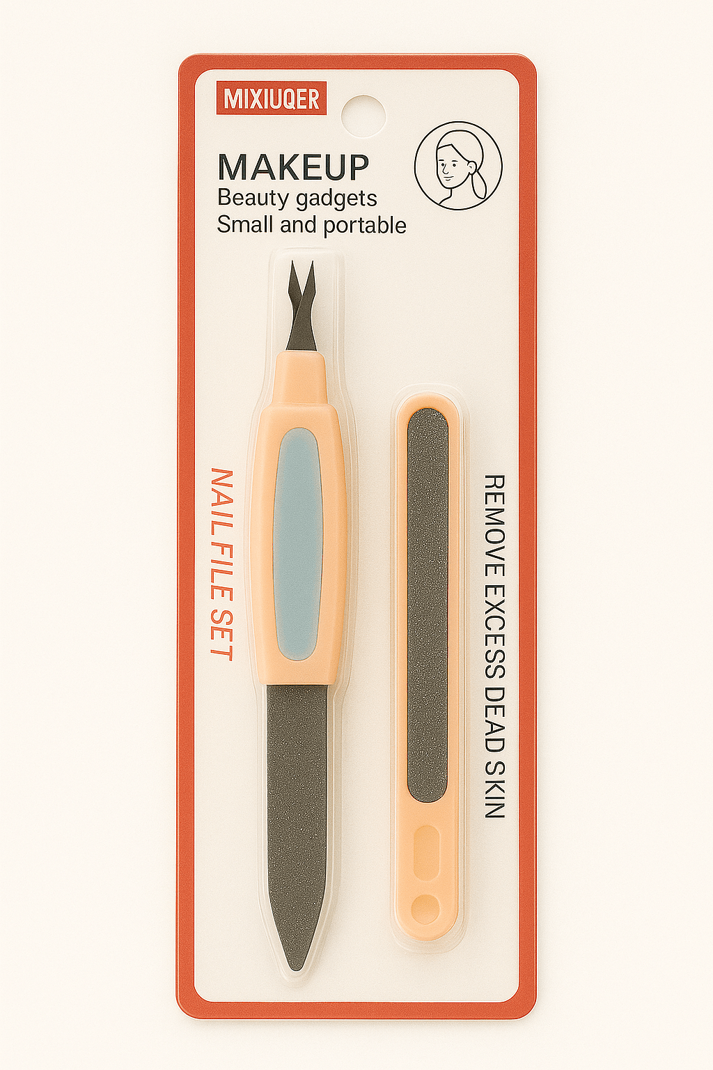 Manicure set 3pc - Cutile Pusher , Nail File and 2in1 Nail Tool