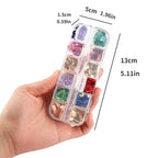Metallic Foil Nail Art Decoration Set – 12 Colors for Stunning Nails