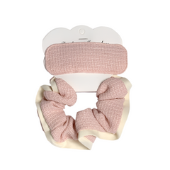 Soft Fabric Scrunchies Set With Clip - Trendy & Comfortable Hair Accessories