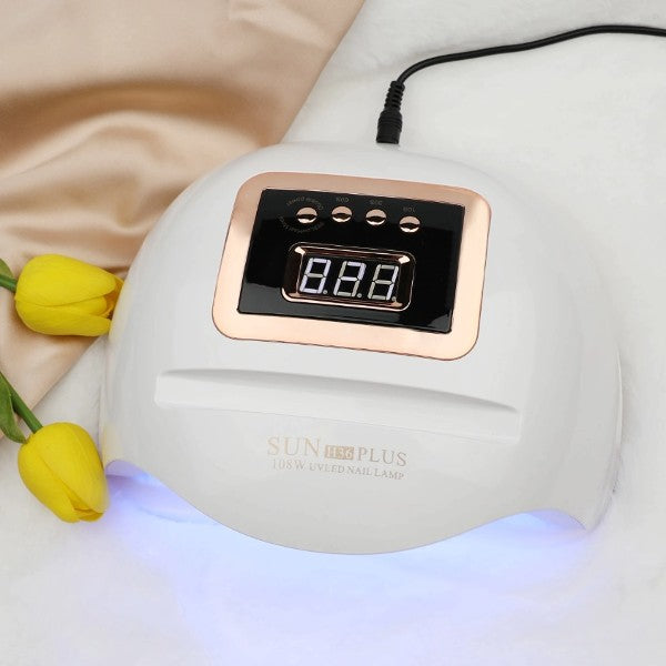 108W Professional LED/UV Nail Lamp - Fast Drying for Salon-Quality Nails