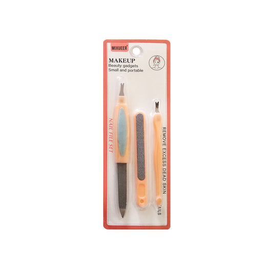 Manicure set 3pc - Cutile Pusher , Nail File and 2in1 Nail Tool