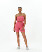 Tube Top and Short Leggings 2PC Set - Perfect for Casual & Active Wear