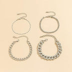 4pc Rhinestone Layered Bracelet XD21
