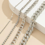 4pc Rhinestone Layered Bracelet XD21