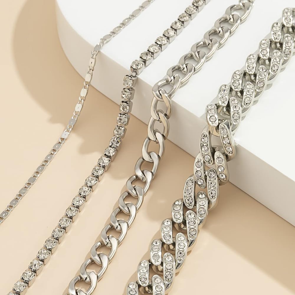 4pc Rhinestone Layered Bracelet XD21