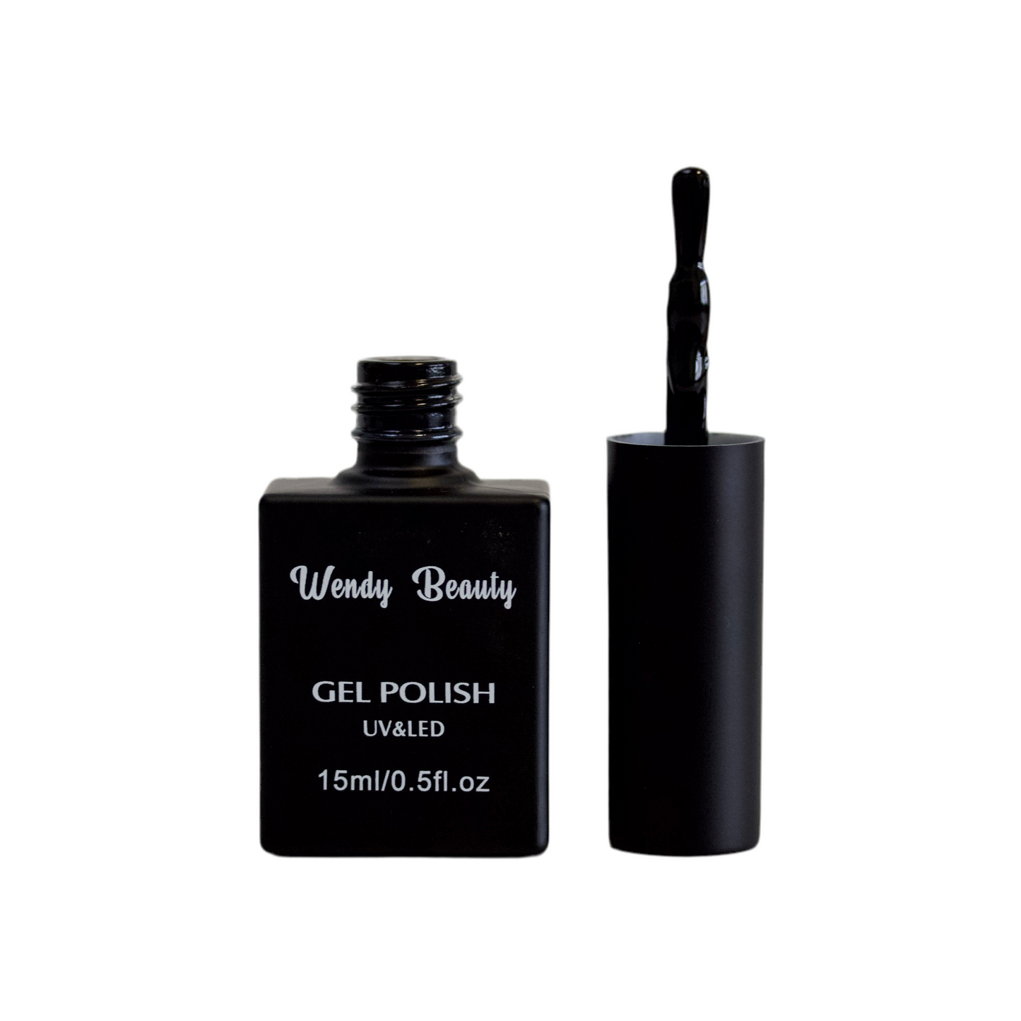 Wendy Beauty Black UV/LED Gel Nail Polish 15ml - Glossy Perfection