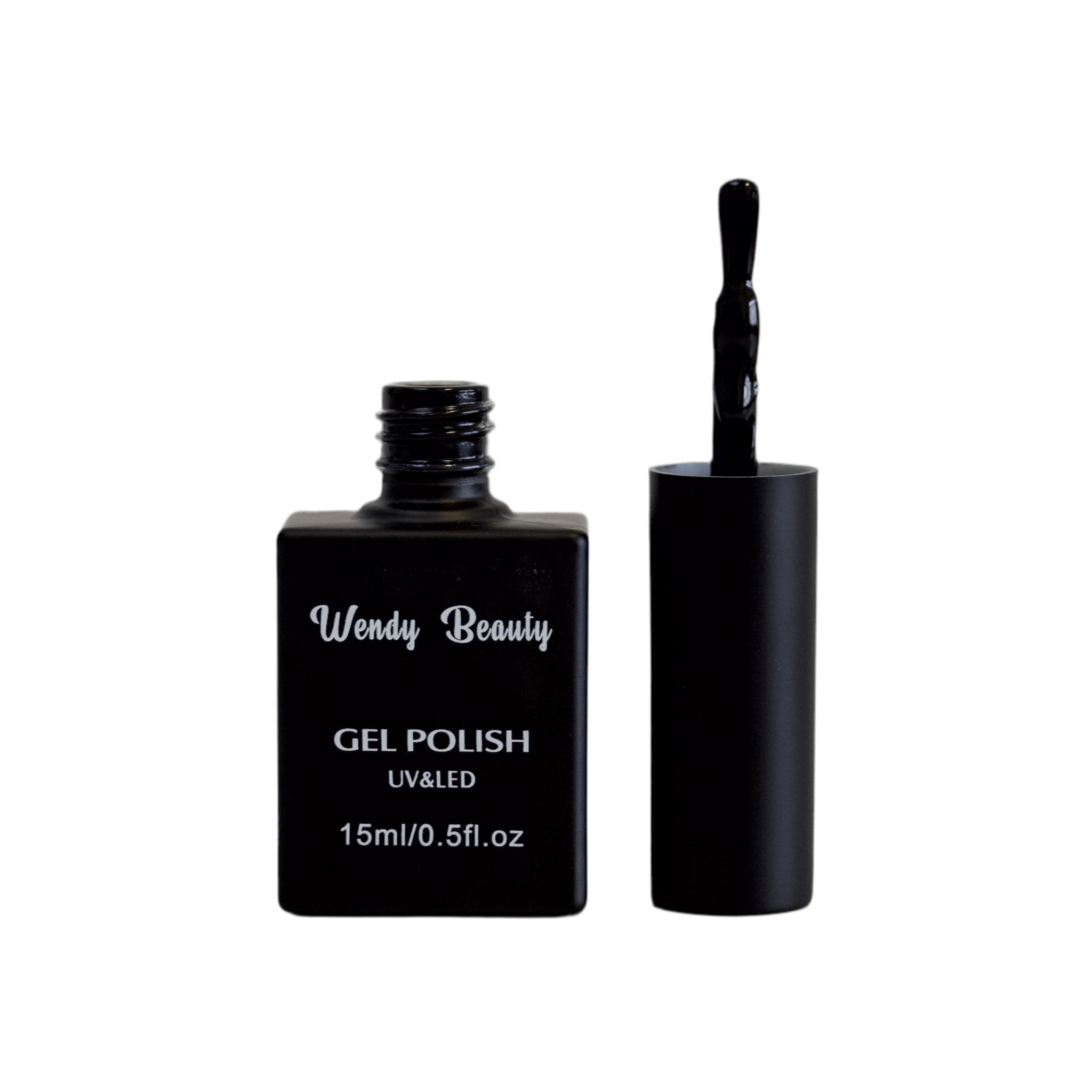 Wendy Beauty Black UV/LED Gel Nail Polish 15ml - Glossy Perfection