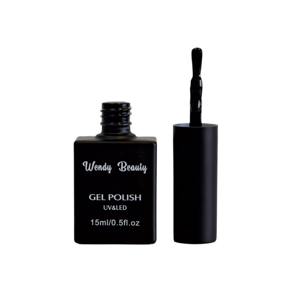 Wendy Beauty Black UV/LED Gel Nail Polish 15ml - Glossy Perfection