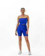 Tube Top and Short Leggings 2PC Set - Perfect for Casual & Active Wear