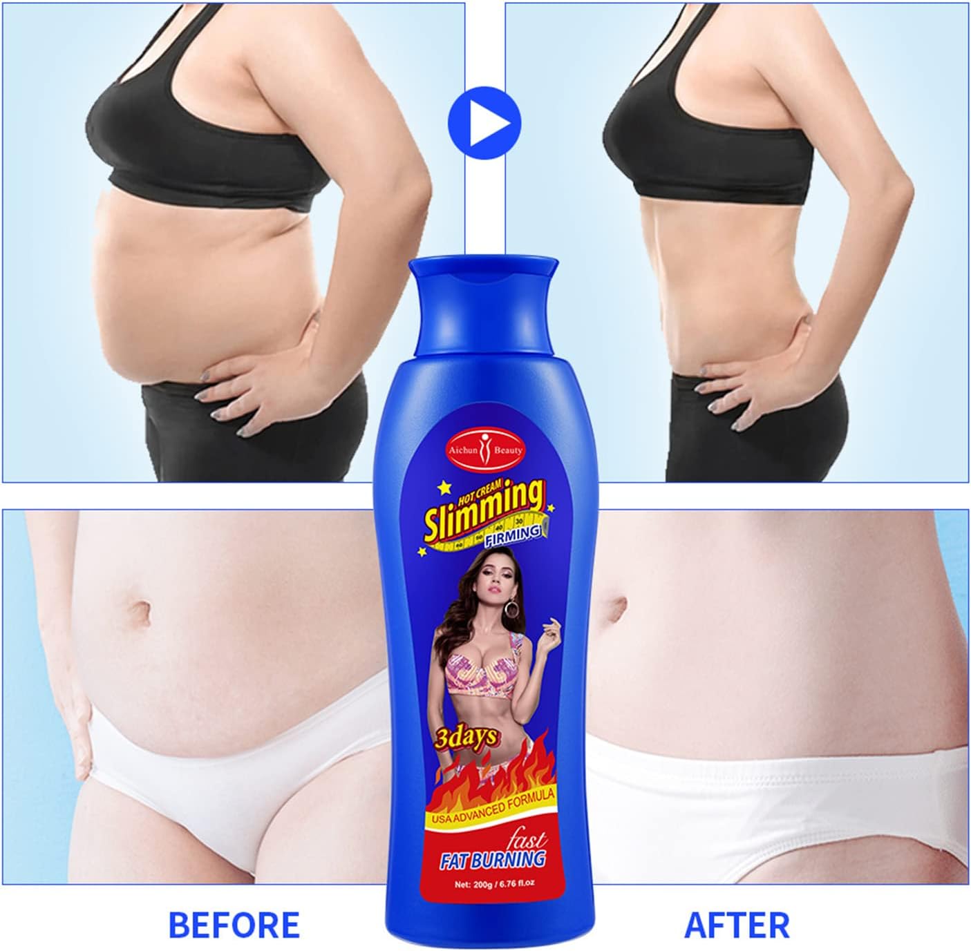 Aichun Beauty Hot Chilli Slimming Cream – Firming & Fat Burning (200g)