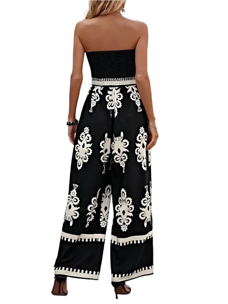 Strapless Embroidered Jumpsuit 