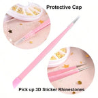 Nail Art Dotting and Carving Tool – 1 Piece (Random Color)