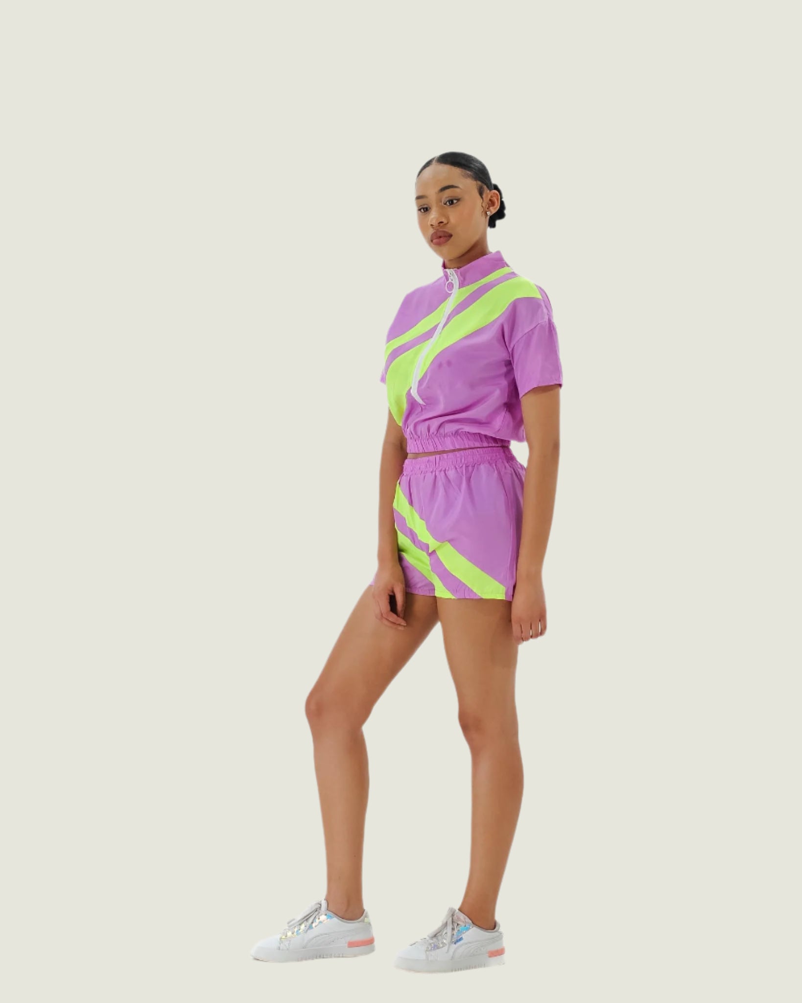 Futuristic Sport Luxe Athleisure Two Piece Set –  Semi Sheer Workout & Streetwear Outfit