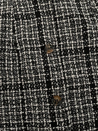 Petite Chic Tweed Panel Dress – Elegant Contrast Look