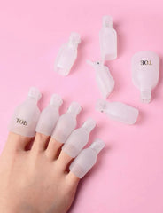 5Pcs Transparent Nail Polish Remover Clips Plastic Reusable XD21