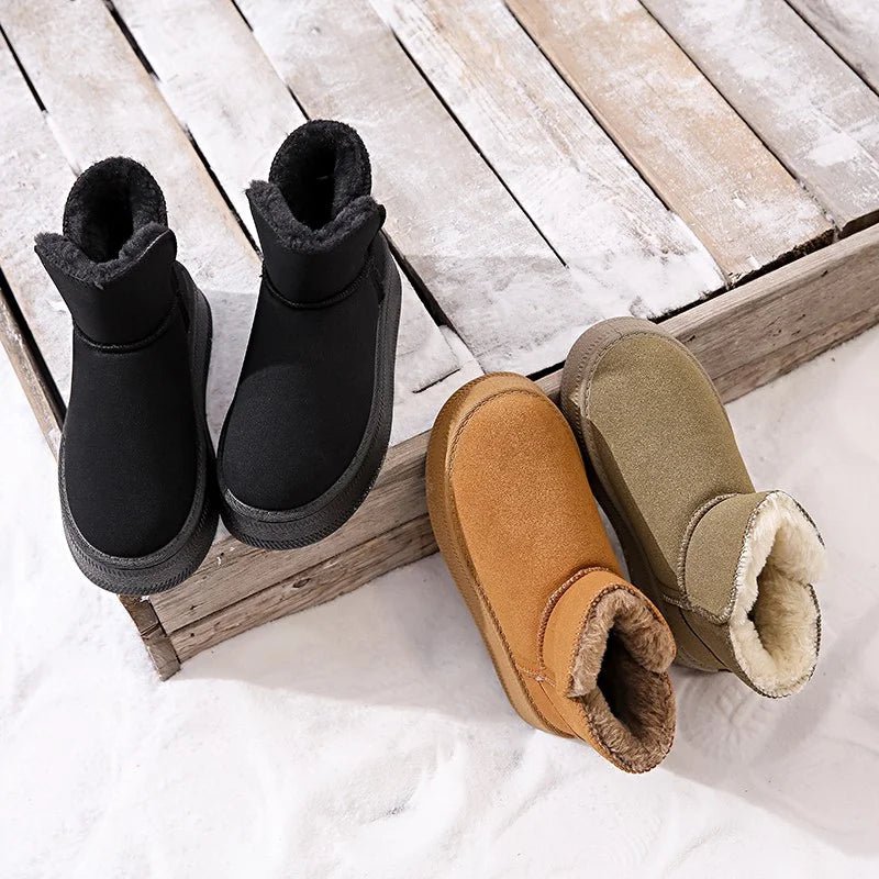 Faux Fur Lined Ankle Winter Boots