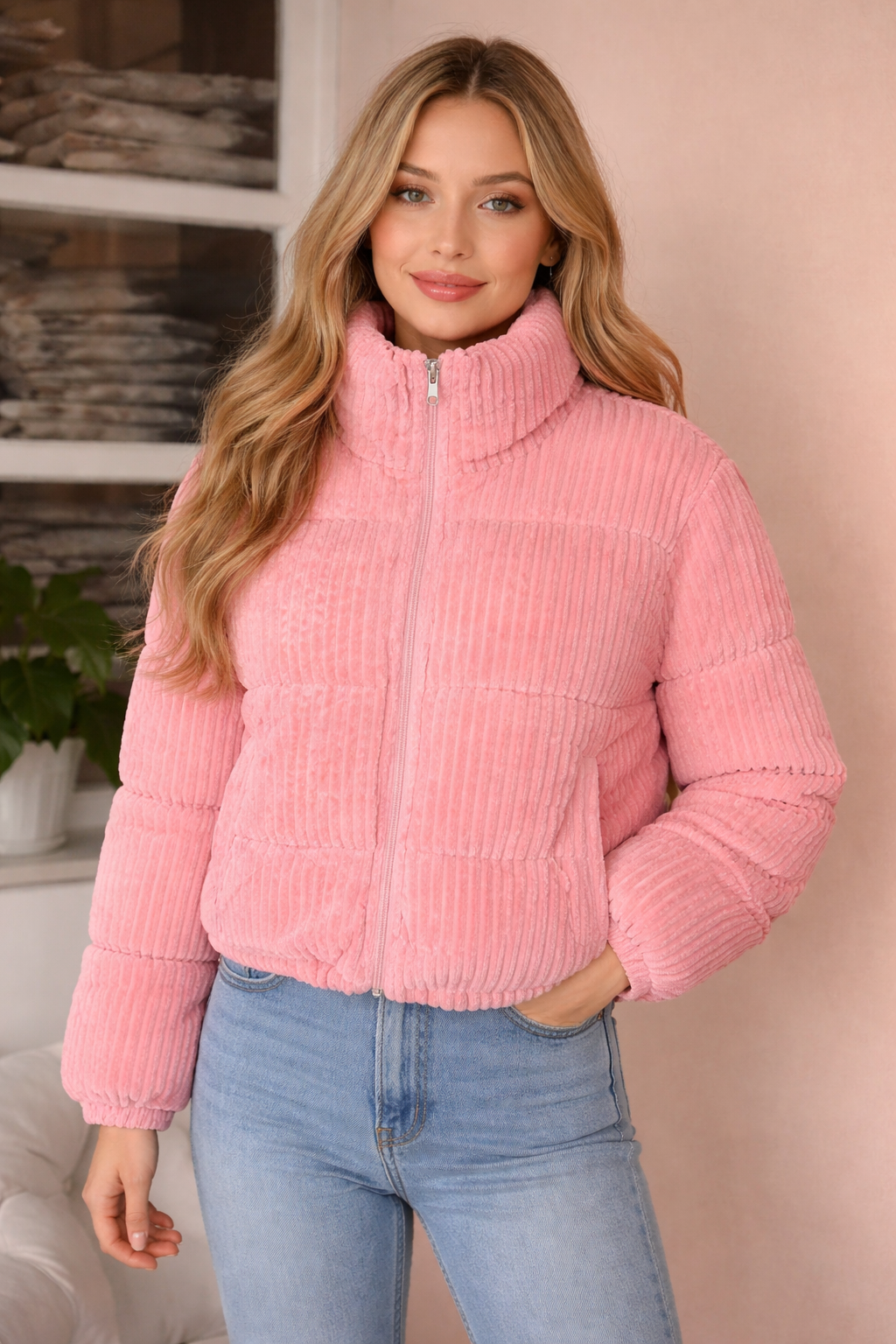 Women’s Corduroy Puffer Jacket