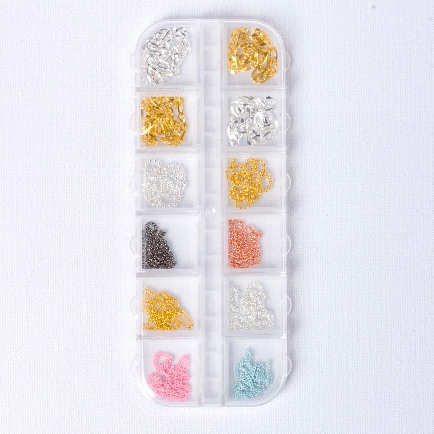 3D Colorful Nail Chain – Add Glamorous Metal Chains to Your Nail Designs