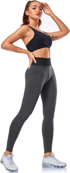 Sporty Honeycomb High-Waisted Stretchy Leggings