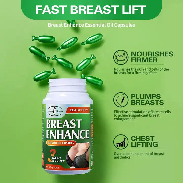 Natural Breast Enhance Massage Oil Capsules (90s) - Non Edible