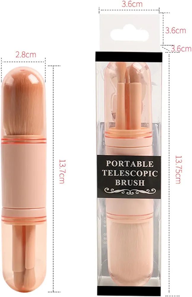 4-in-1 Portable Makeup Brush Set – Essential for Travel