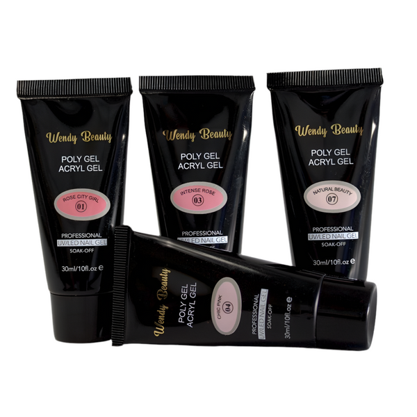 Wendy Beauty Professional Poly Gel 30ml – Strong, Flexible & Long-Lasting Nails at Home