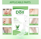Doll Depilatory Waxing Strips - 20 pcs (10 Double Strips) Random