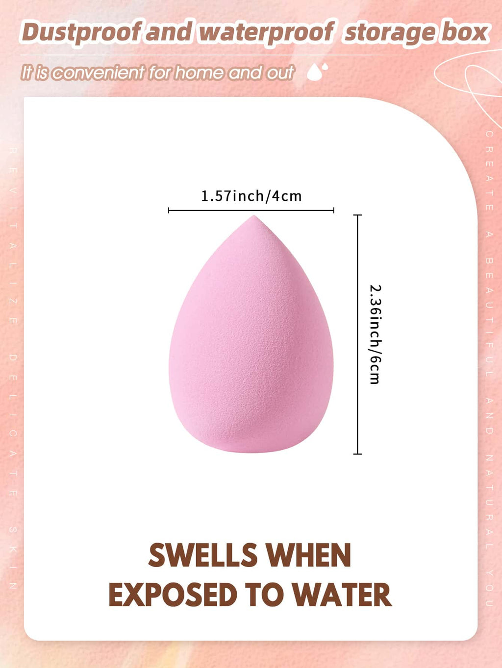 6pc Makeup Sponge Set – Teardrop Blenders (Random Colours)