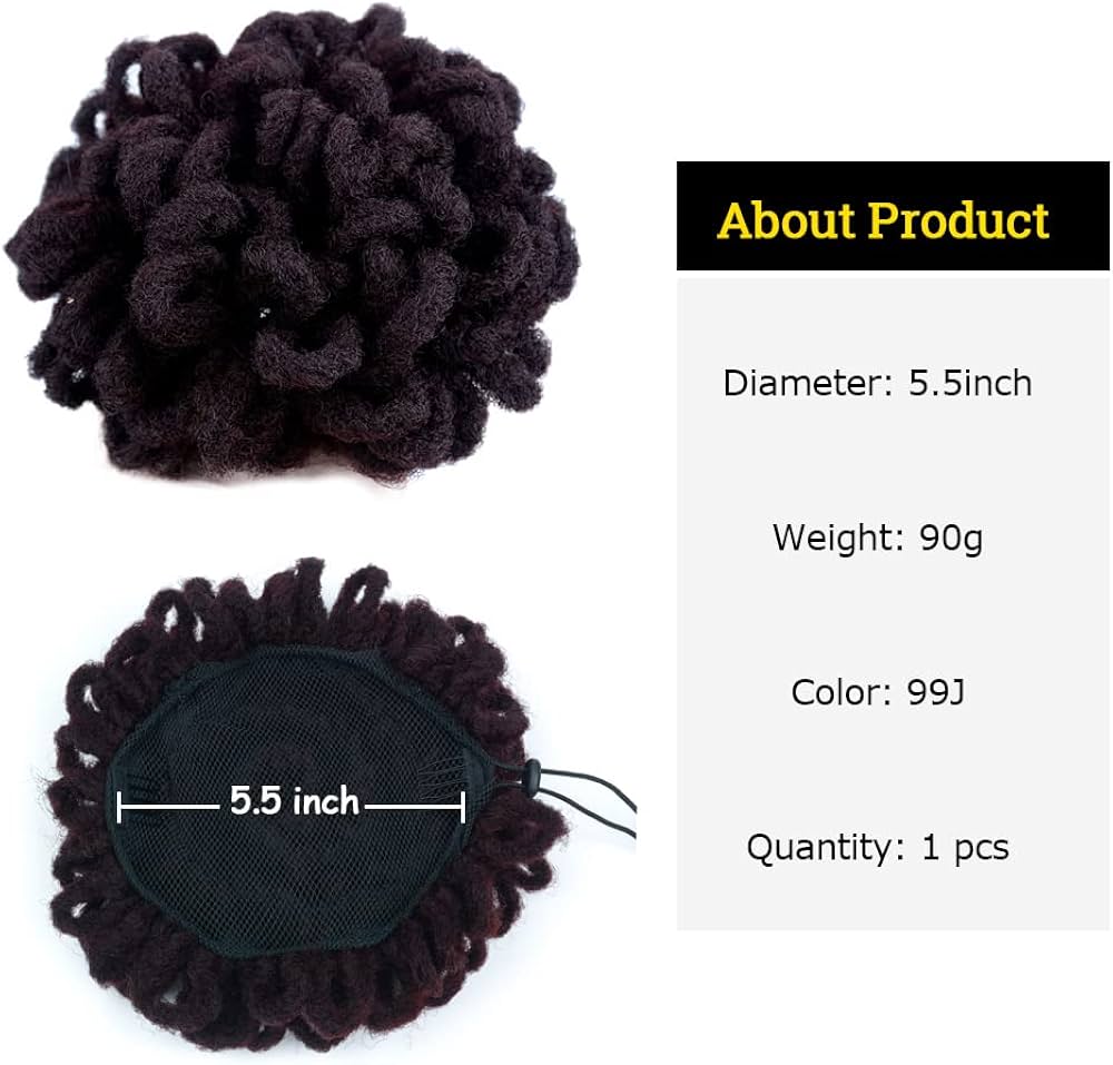 Dreadlocks Drawstring Hair Extension Bun