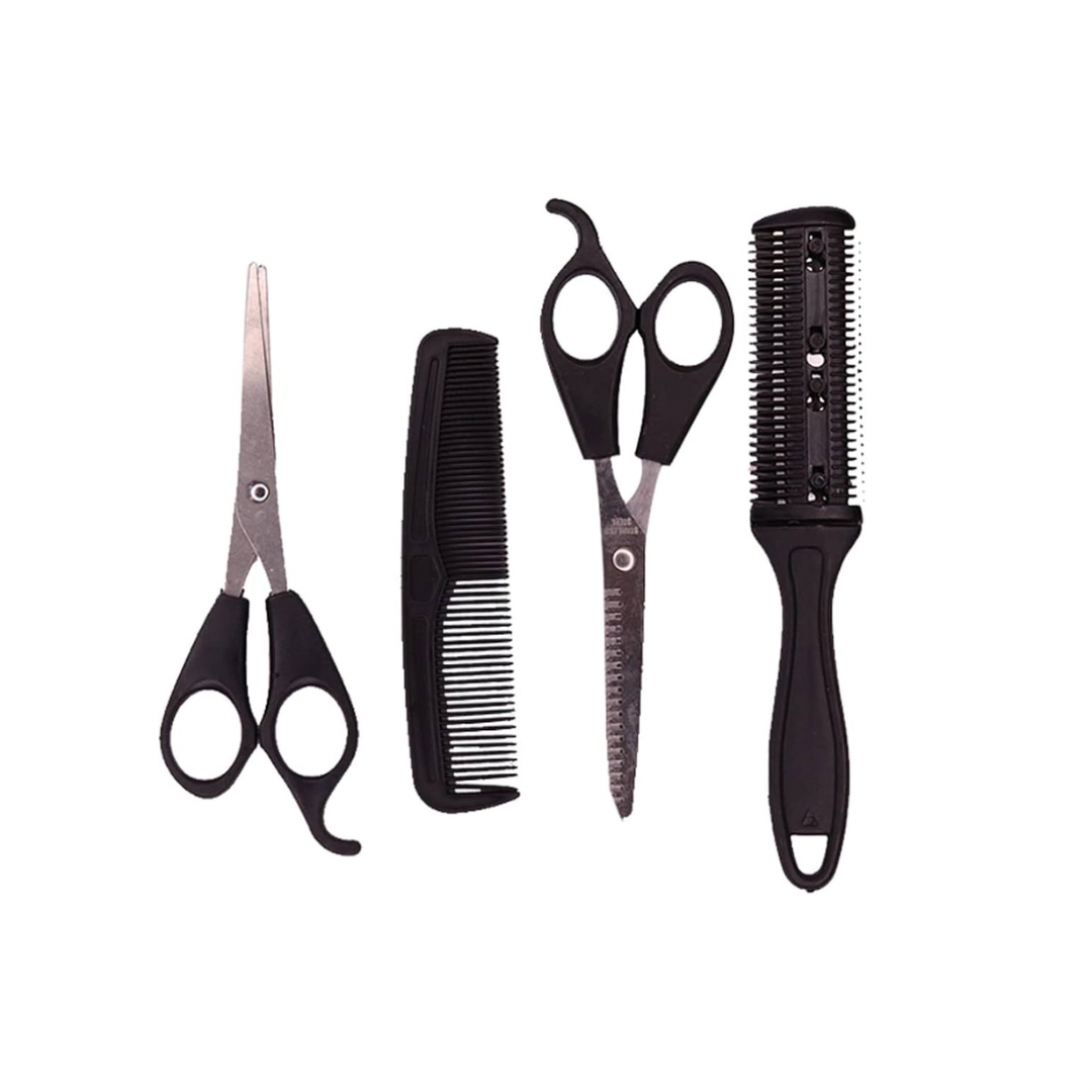 Scissors Hair Clippers Comb 4pc – Precision Cutting for Professional Results