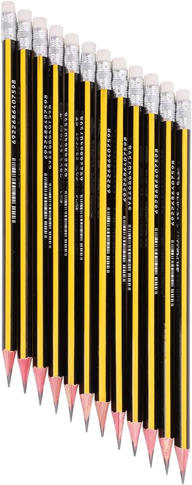 12pcs Wood-Cased Pre-Sharpened HB Pencil Set