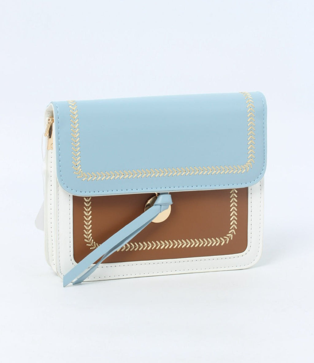 Stylish Colorblock Crossbody Bag – Compact & Chic LYL076