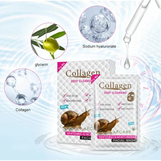 Collagen Snail Deep Cleansing Facial Mask - Purify & Revitalize Skin