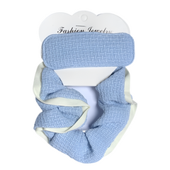 Soft Fabric Scrunchies Set With Clip - Trendy & Comfortable Hair Accessories