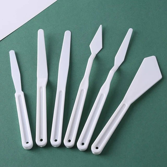 6Pcs/Set Plastic Painting Knife for Mixing XD21