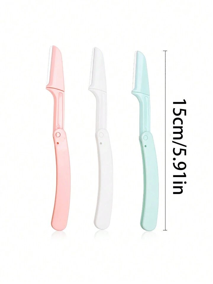 Foldable Facial Razor Set – 2pc Random Eyebrow & Face Trimmers