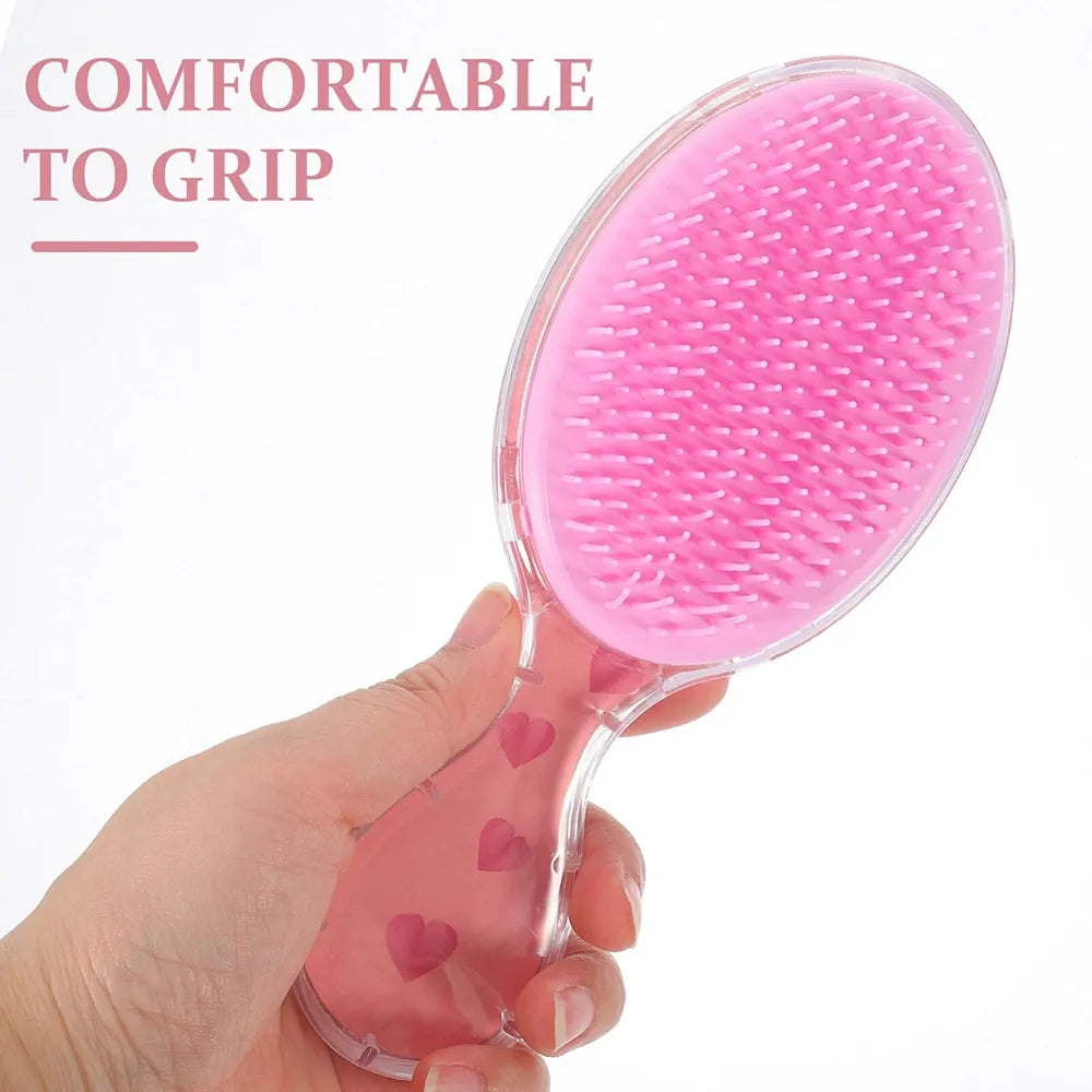 Cute Cartoon Design Transparent Hair Brush