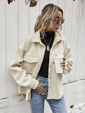 Women's Casual Button-front Long Sleeve Utility Jacket