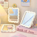 Cutesy Wave Shaped Table Mirror
