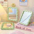 Cutesy Wave Shaped Table Mirror