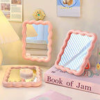 Cutesy Wave Shaped Table Mirror