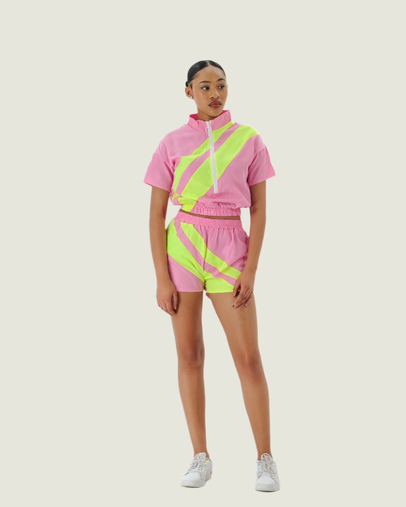 Futuristic Sport Luxe Athleisure Two Piece Set –  Semi Sheer Workout & Streetwear Outfit