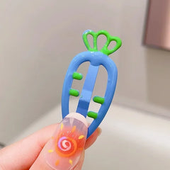 Carrot Hair Clips - Fun and Cute Clips for Kids and Teens-4pcs