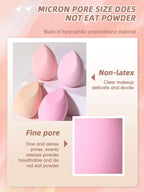 6pc Makeup Sponge Set – Teardrop Blenders (Random Colours)