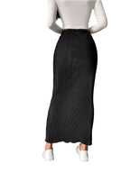 Elegant Pleated Velvet Maxi Skirt – Stylish & Comfortable