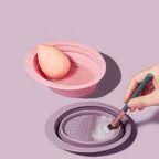 Mini Silicone Facial Cleansing Sponge – Exfoliating & Deep Clean Pad - 1pc Random
