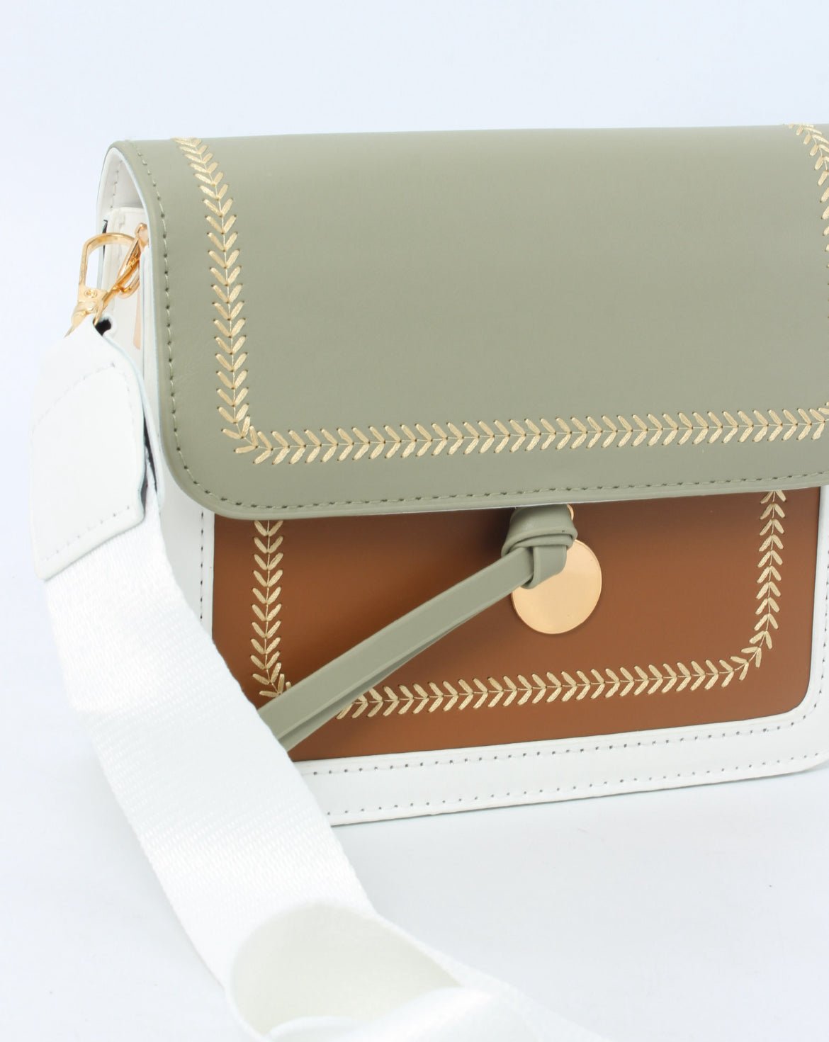 Stylish Colorblock Crossbody Bag – Compact & Chic LYL076