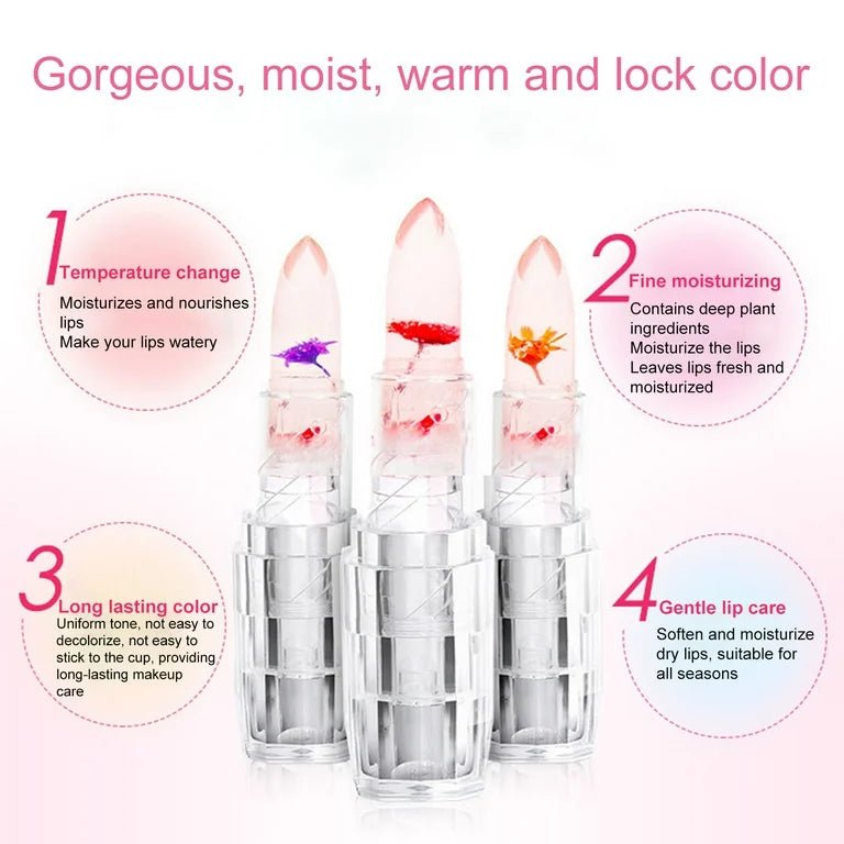 Flower Color-Changing Lipstick – Magical Lip Tint for Every Look